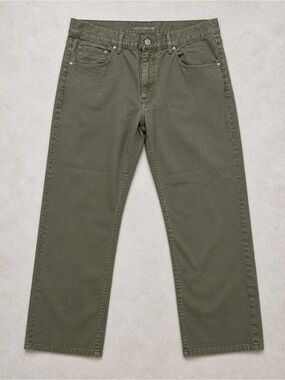 Mott & Bow Olive Straight Pants Men W38 L30 Stretch Cotton Capsule Wardrobe